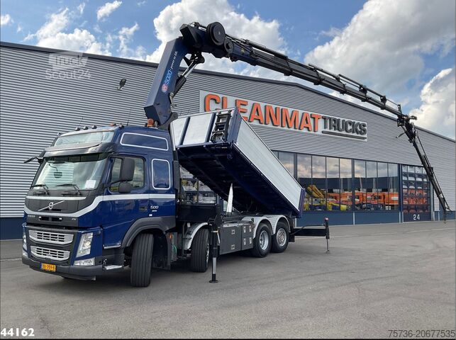 Kipper mit Kran Volvo FM 500 Euro 6 HMF 50 Tonmeter laadkraan + Fly-Jib