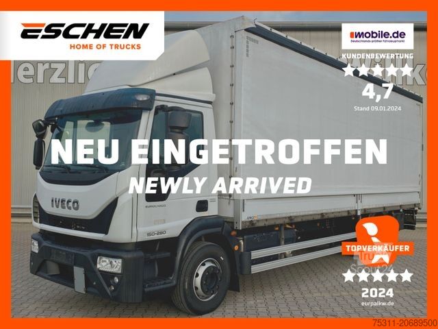 Plattewagen met zeil IVECO EuroCargo 150E28 | Wartungsvertrag*Reifen HA NEU