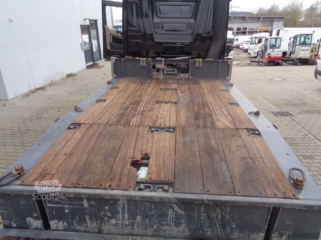 Low loader semitrailer FAYMONVILLE S43 Seilwinde hydr. Plateau Lenkachse 49,5 To