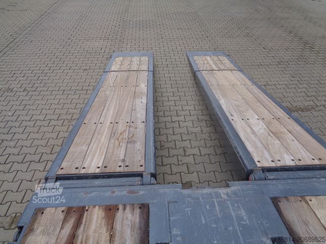 Low loader semitrailer FAYMONVILLE S43 Seilwinde hydr. Plateau Lenkachse 49,5 To