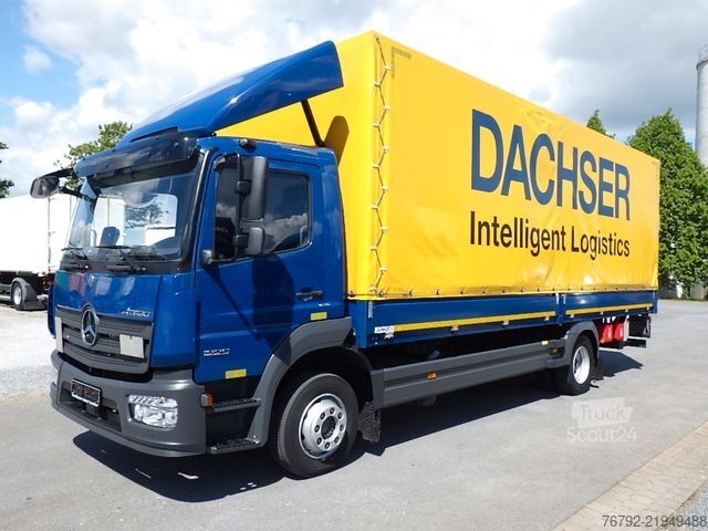 Camião plataforma com lona MERCEDES-BENZ 1223 L Atego 4/Pritsche 7,2m/LBW/AHK/Klima/98tkm