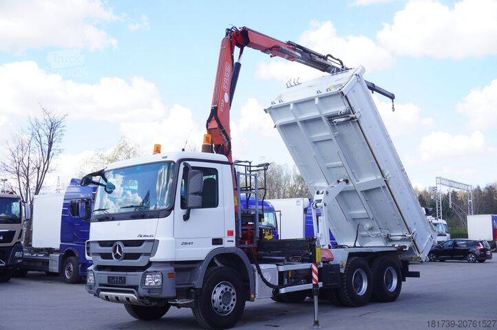 Ανατρεπόμενο φορτηγό με γερανό Mercedes-Benz Actros 2641 6×4 E5 / Crane / Dumper