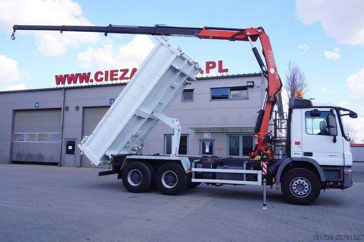 Ανατρεπόμενο φορτηγό με γερανό Mercedes-Benz Actros 2641 6×4 E5 / Crane / Dumper