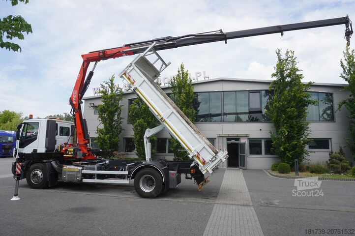 üç taraflı damper Iveco STRALIS 330 E6 / FASSI 195A 8.5 T