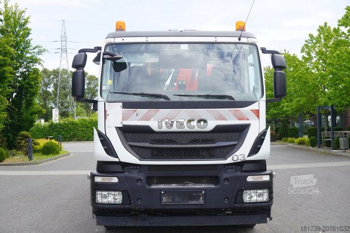 üç taraflı damper Iveco STRALIS 330 E6 / FASSI 195A 8.5 T