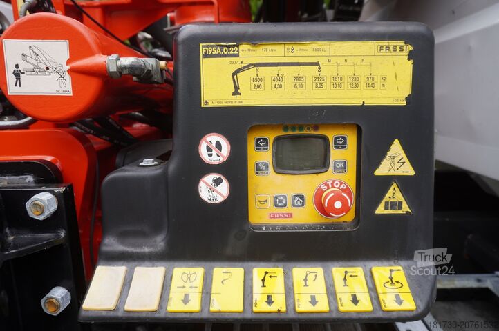 üç taraflı damper Iveco STRALIS 330 E6 / FASSI 195A 8.5 T