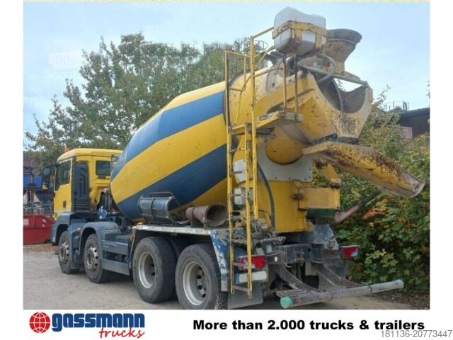 Centrale à béton mobile MAN TGS 32.420 8x4 BB, Betonmischer Stetter ca. 9m³