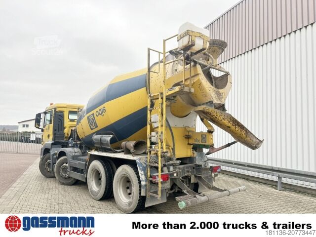 Impianto di betonaggio mobile MAN TGS 32.420 8x4 BB, Betonmischer Stetter ca. 9m³