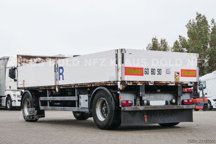 Rimorchio aperto Samro Pritsche Bordwände Baustoffwagen