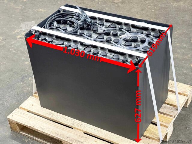 Staplerbatterie Batterie 48V 6PZS 750AH - DIN B  Nichiyu FBT18-80 Akku Garantie