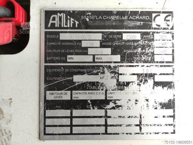 Στοιβαχτές παλετών AMLIFT GL16-08/31