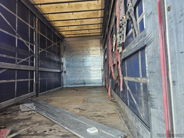 Camion cu platformă și prelată SCANIA G410 Volumen, Edscha, Hubdach+Tandemhänger