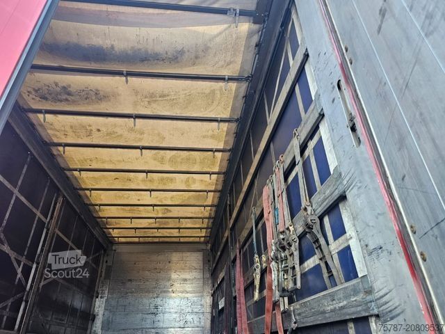 Camion cu platformă și prelată SCANIA G410 Volumen, Edscha, Hubdach+Tandemhänger