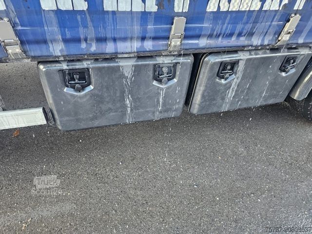 Camion cu platformă și prelată SCANIA G410 Volumen, Edscha, Hubdach+Tandemhänger