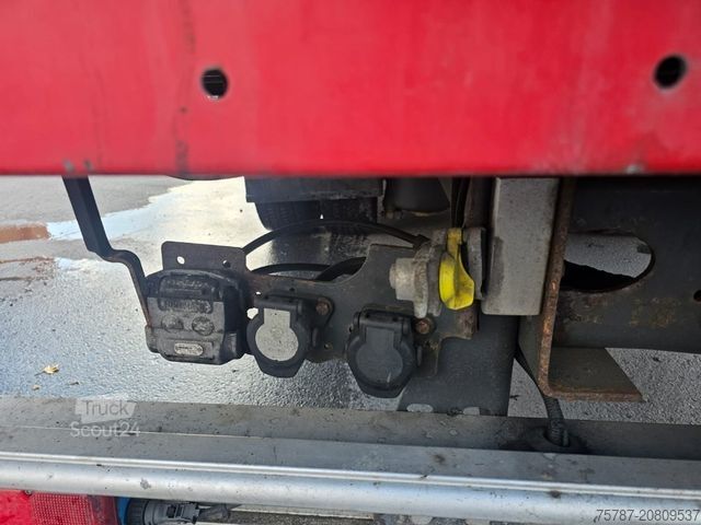 Camion cu platformă și prelată SCANIA G410 Volumen, Edscha, Hubdach+Tandemhänger