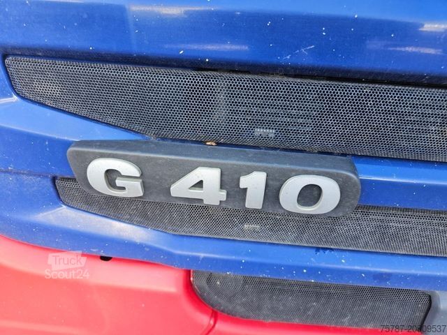 Camion cu platformă și prelată SCANIA G410 Volumen, Edscha, Hubdach+Tandemhänger