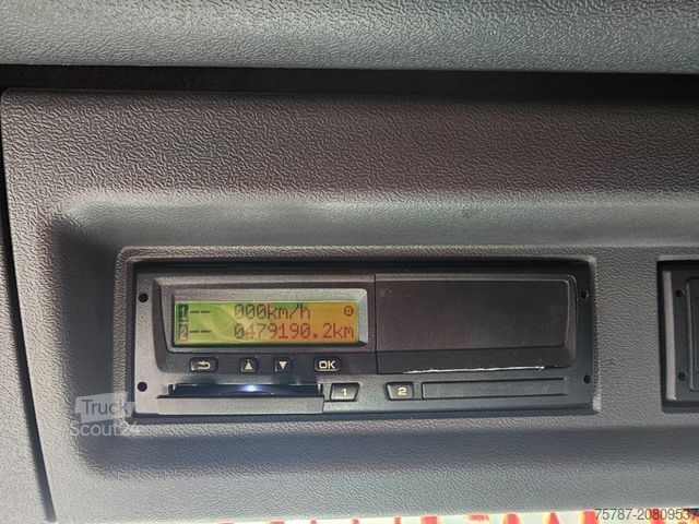 Camion cu platformă și prelată SCANIA G410 Volumen, Edscha, Hubdach+Tandemhänger