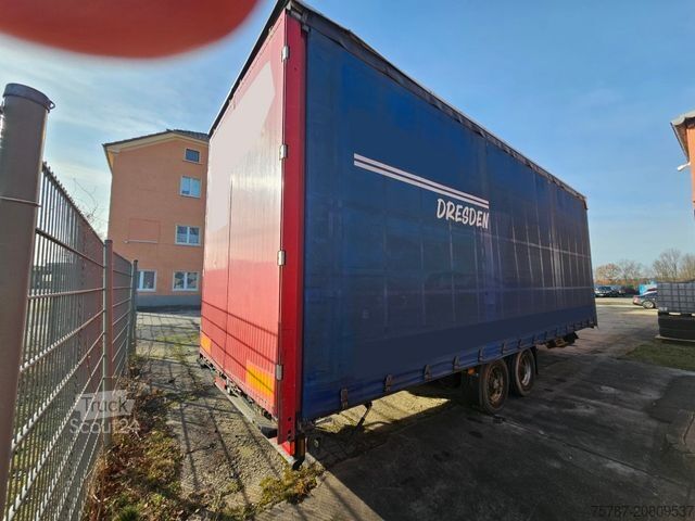 Camion cu platformă și prelată SCANIA G410 Volumen, Edscha, Hubdach+Tandemhänger