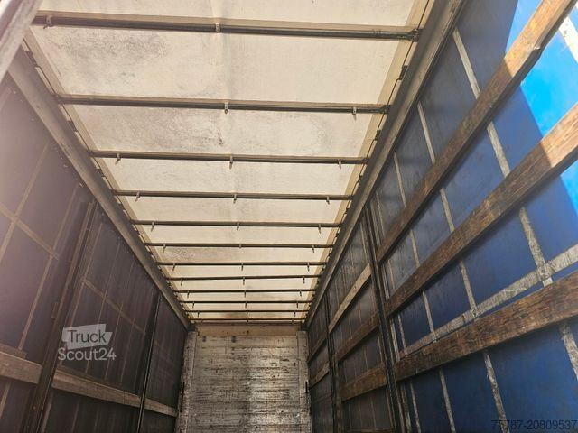 Camion cu platformă și prelată SCANIA G410 Volumen, Edscha, Hubdach+Tandemhänger