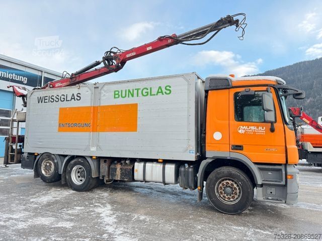 Special purpose truck MERCEDES-BENZ Actros 2541 6X2 Glas/Schrott Transporter Kran