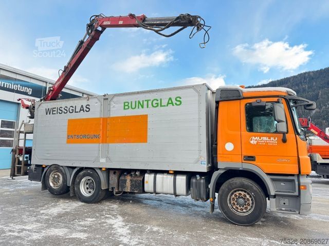 Special purpose truck MERCEDES-BENZ Actros 2541 6X2 Glas/Schrott Transporter Kran