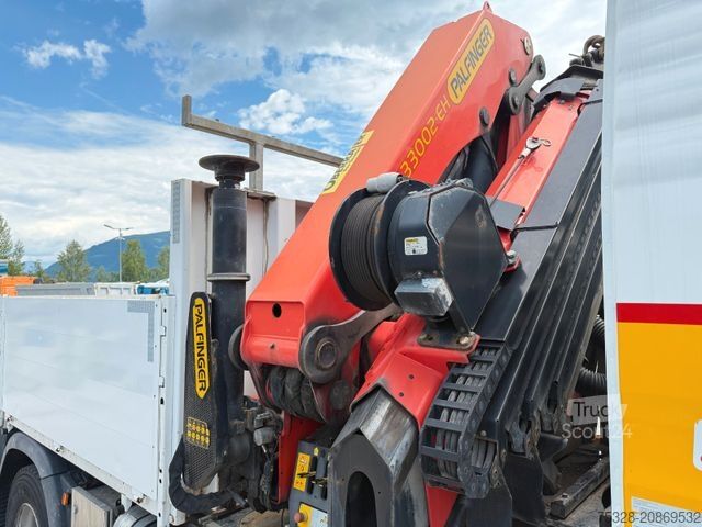 Platós teherautó MAN TGS 28.500 6X4/4 Wechselsystem LKW/SZM Kran Top