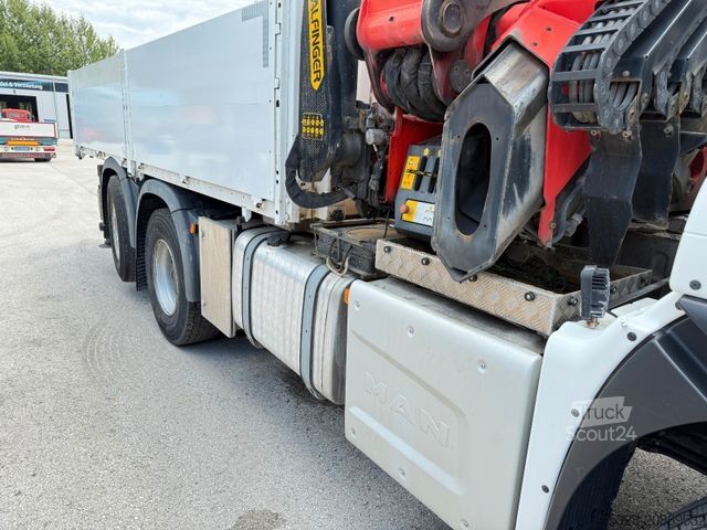 Platós teherautó MAN TGS 28.500 6X4/4 Wechselsystem LKW/SZM Kran Top