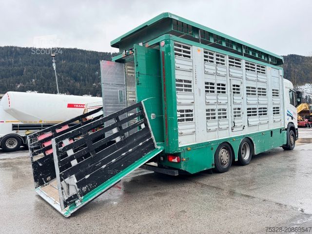 Camion per bestiame SCANIA R 5000 6X2 voll Luft Retarder Finkl 2 Stock Funk