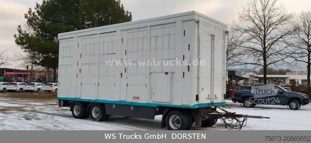 Remolque de transporte de caballos KABA 3 Stock Hubdach Viehanhänger