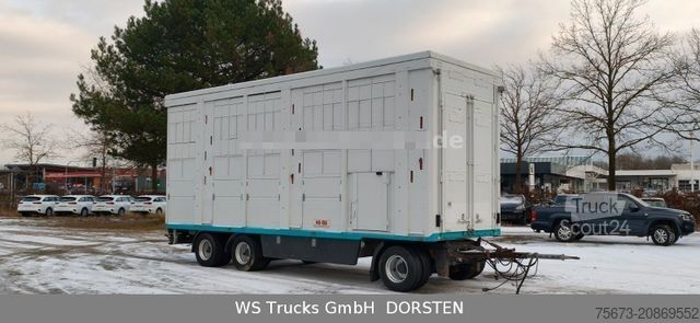 Remolque de transporte de caballos KABA 3 Stock Hubdach Viehanhänger