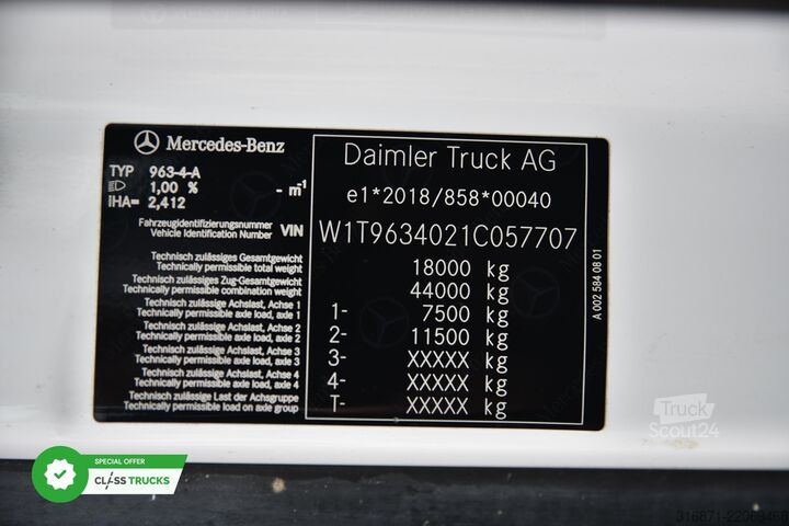 Standarta vilcējs MERCEDES-BENZ Actros 5 1845 BigSpace MirroCam
