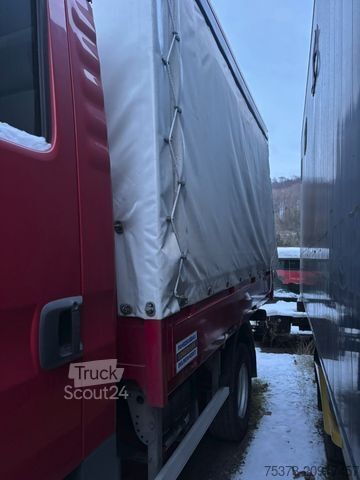 Tenteli düz yataklı kamyon MAN TGL 12.250 DOKA /Motorabtrieb/Anbauplatte