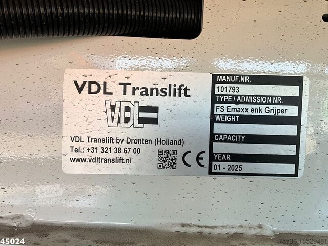 مركبة جمع النفايات DAF FAN XD 340 VDL Translift zijlader