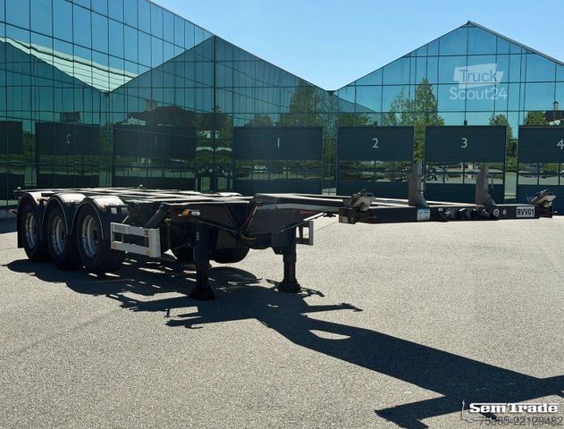 Semi-remorque à carrosserie interchangeable PACTON TXC343 DRUM BRAKES LIFT AXLE 20-30-40-45 FT. TOP