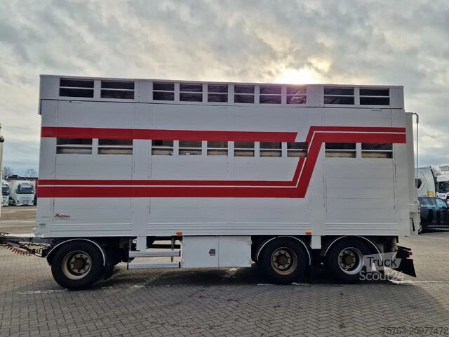 Veetransport Samro 3 axle - 2 deck livestock - Lifting roof - Regn...