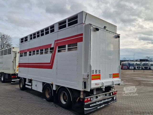 Veetransport Samro 3 axle - 2 deck livestock - Lifting roof - Regn...