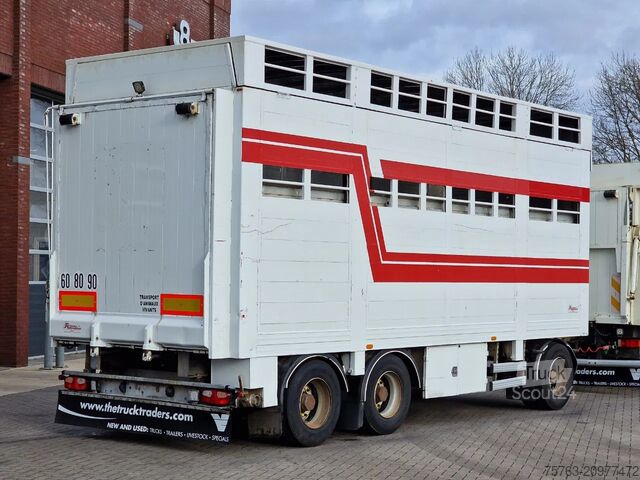 Veetransport Samro 3 axle - 2 deck livestock - Lifting roof - Regn...