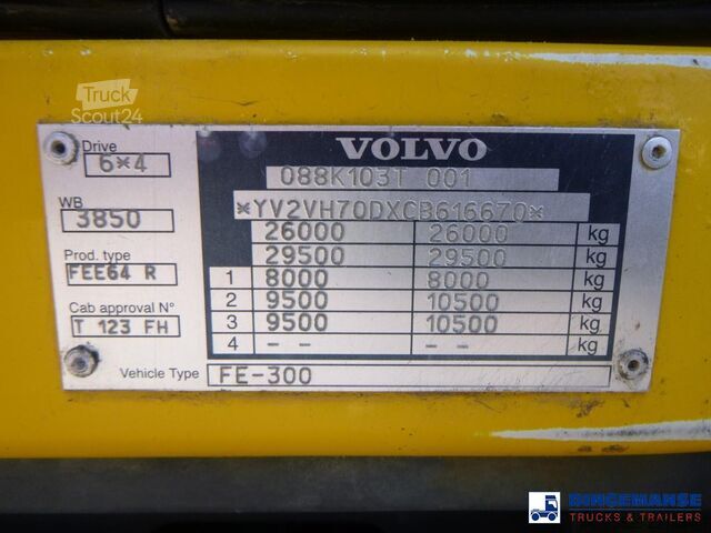 Piesūces transportlīdzeklis Volvo FE 300 6X4 Whale vacuum tank 10.2 m3