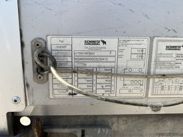 Schiebeplanen Schmitz Cargobull SCB S3T / Curtainside / Disk Brakes / APK TUV 1...