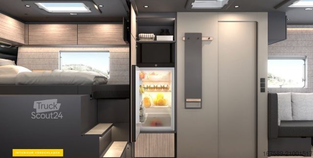 Integraal camper NIESMANN+BISCHOFF Arto 78, Fest-/Gastank,Hubstütz,SAT,Klima,450Ah