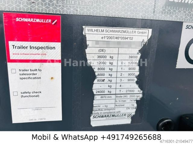 Ημιρυμουλκούμενο ανατρεπόμενο SCHWARZMÜLLER K-Serie SK 28m3 E-Verdeck|Liftachse|Alcoa|Wabco