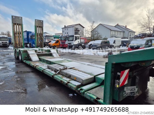 Low loader semitrailer DOLL T2H Forst Teleskop 5,7M *Funk|Rampen|2xLenkachse
