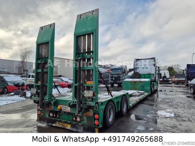 Low loader semitrailer DOLL T2H Forst Teleskop 5,7M *Funk|Rampen|2xLenkachse
