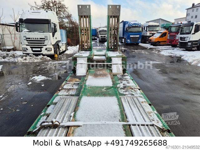 Low loader semitrailer DOLL T2H Forst Teleskop 5,7M *Funk|Rampen|2xLenkachse