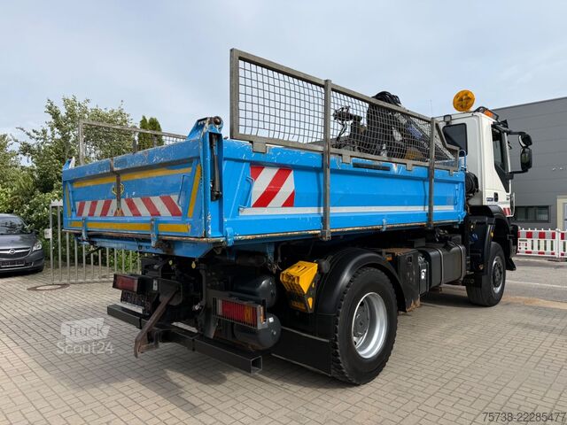Üç taraflı damperli kamyon IVECO Trakker 330 4x4 Meiller Kipper+Hiab 088B-2 Funk
