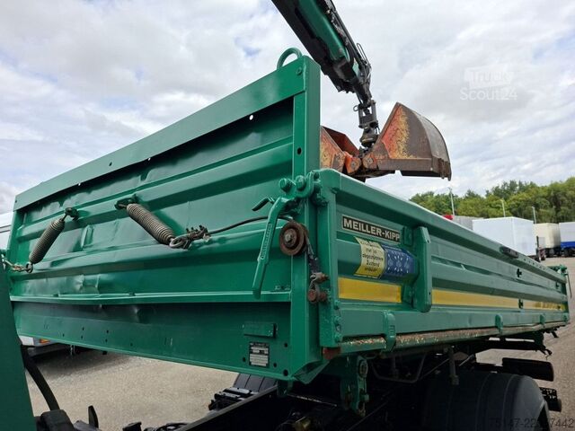 Furgón volquete trilateral MAN TGL 8.220 4x2 Meiller Kipper Kran Greifer Funk
