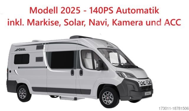Τροχόσπιτο αυτοκινούμενο PÖSSL 2Win R Plus Automat, Markise, Solar, Kamera, ACC
