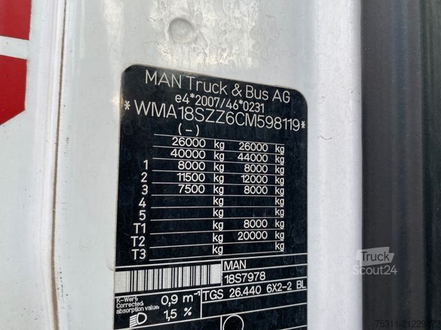 Camion benne à bras amovible MAN TGS 26.440 6x2-2 LL | HIAB XR21S59*Kamera*AHK*AC