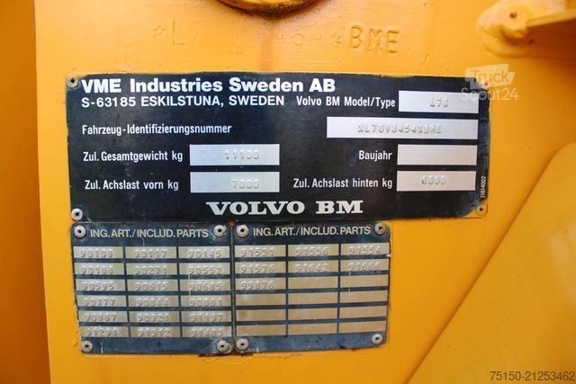 Kerekes rakodó VOLVO L70 - Nr.: 454