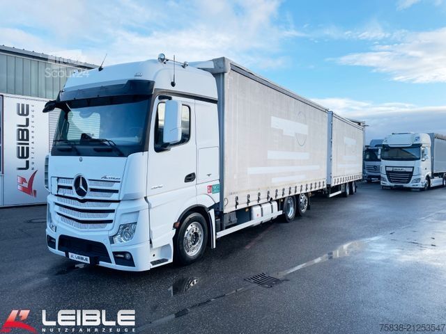 Flatbed truck with tarp MERCEDES-BENZ Actros 2542*Jumbo*Mitnahmestap*Komplettzug*Lenk*